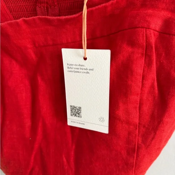 NWT Quince Women 100% European Linen Fitted Tank Chile S - Picture 3 of 4